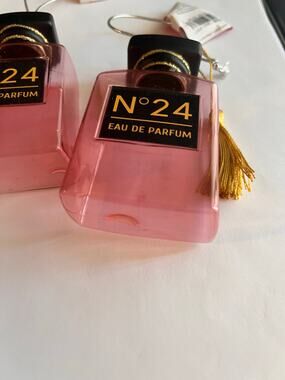 Set Christmas Ornaments Lightweight Glass Perfume Bottles NWT